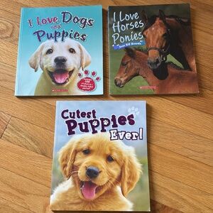 Book trio for kids - Horses and Puppies!